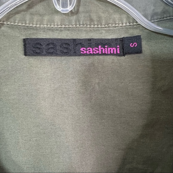 Sashimi Lightweight Army Green Jacket Size S - Picture 7 of 13